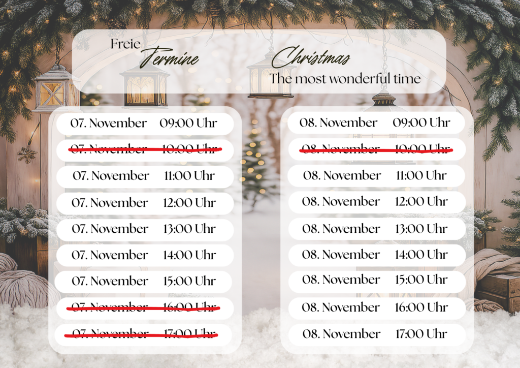 Freie Termine Christmas